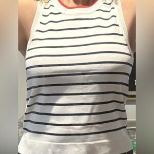Classic Striped Tank Top - Black and White